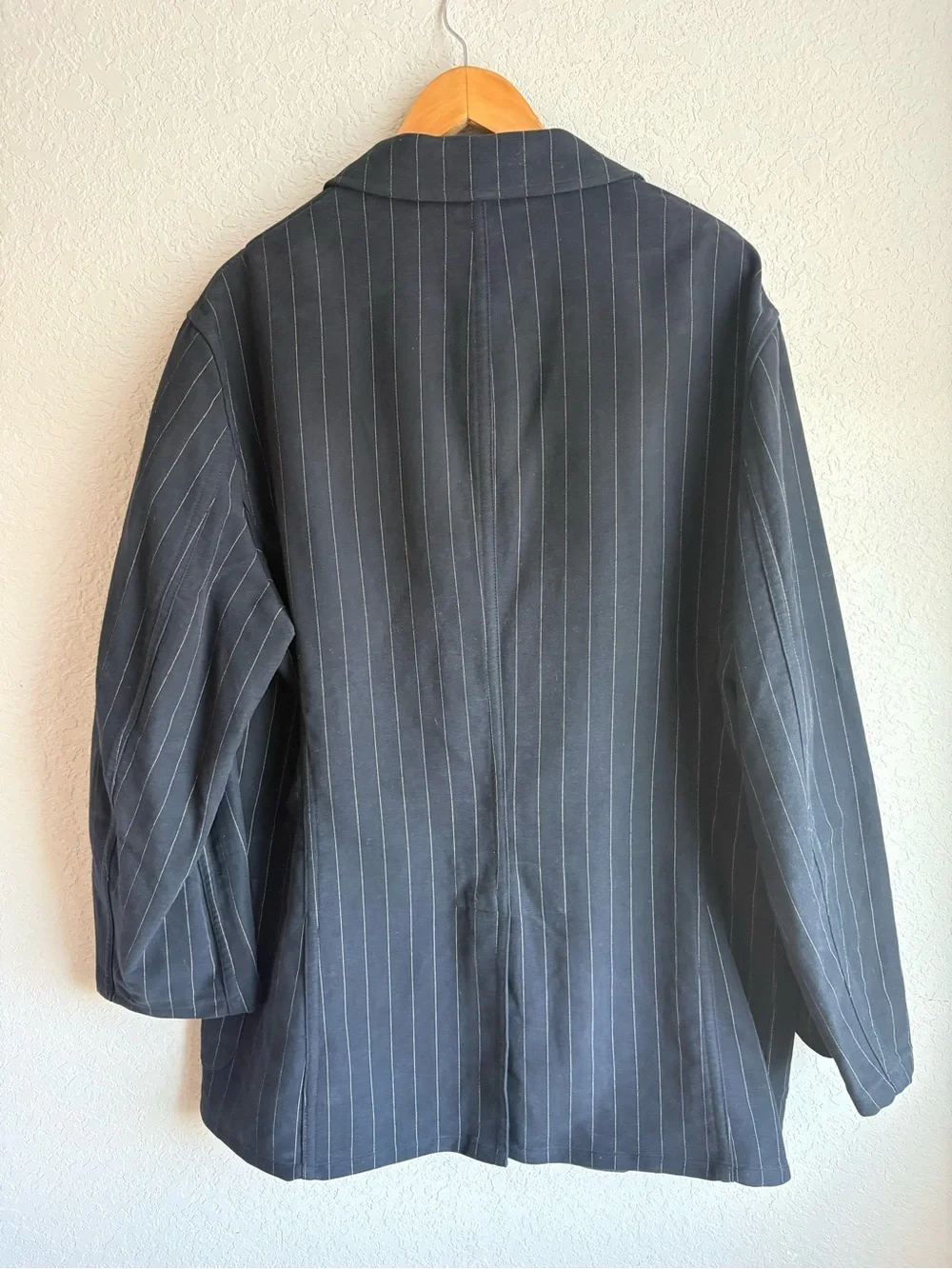 Polo Jeans Co Ralph Lauren Navy Pinstripe Blazer Jacket Men’s XXL cotton